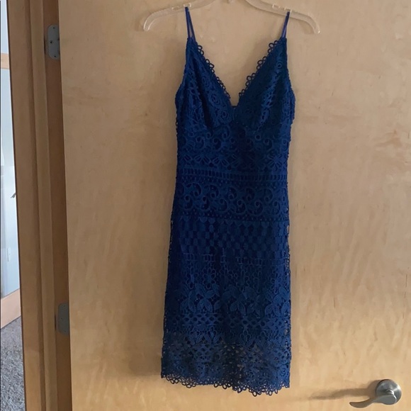 Miami Nights Crochet Lace Bodycon Midi Dress - Picture 2 of 8